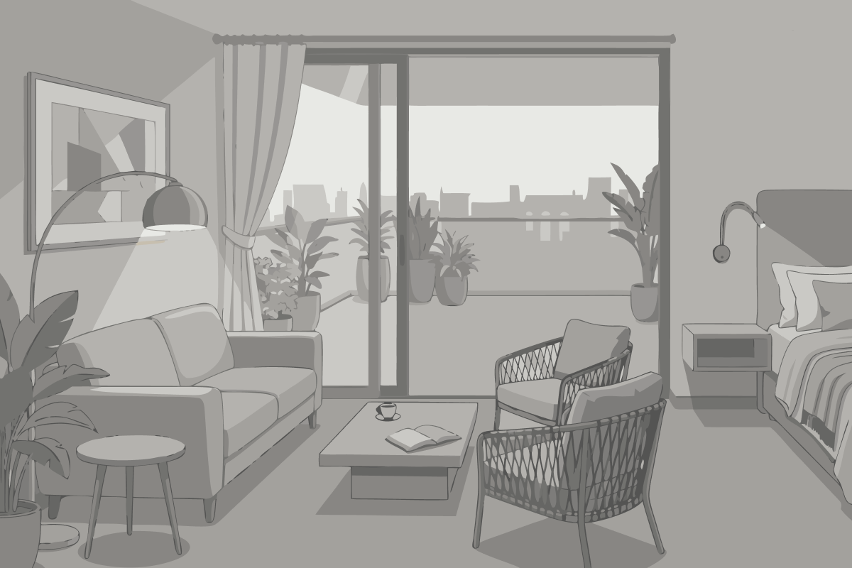 Family Room with One Double Bed and One Single Bed